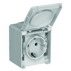 Контакт тип Шуко IP65, IK07; 16A - 250V ~