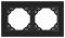 90920 CRYSTAL / Двойна рамка - черно стъкло - Цвят(дизайн): TES черно стъкло/ сив