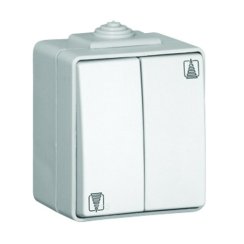 Двоен пуш бутон за щори multiple point IP65, IK07; 16A - 250V ~