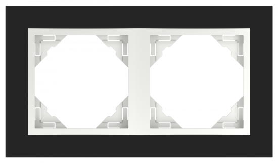 90920 CRYSTAL / Двойна рамка - черно стъкло