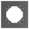 90910 Анимато / Единична рамка - пластмаса - Цвят(дизайн): TRR черно/ черно