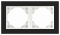 90920 CRYSTAL / Двойна рамка - черно стъкло - Цвят(дизайн): TEA черно стъкло/ алуминий