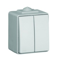 Двоен девиаторен ключ IP65, IK07; 16AX - 250V ~