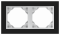 90920 CRYSTAL / Двойна рамка - черно стъкло - Цвят(дизайн): TEG черно стъкло/ лед