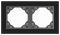 90920 CRYSTAL / Двойна рамка - черно стъкло - Цвят(дизайн): EEC черно стъкло/ перла