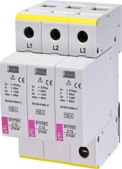 ETI 002440399 Катоден отводител (арестор) Тип II/Клас C 3Р 275V 12.5kA