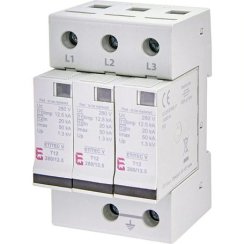 ETI 002442905 Катоден отводител (арестор) Тип I+II/Клас B+C 3Р 280V 12.5kA